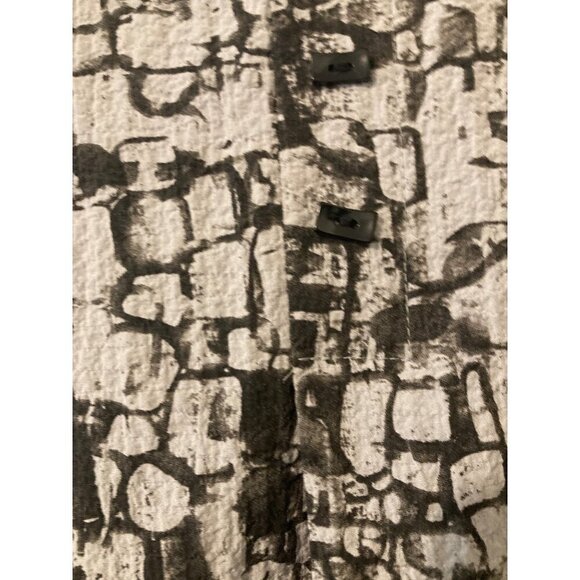 Habitat Women's Textured Fun Button Down High Low Shirt Collar Multi Grey Small - Picture 11 of 14